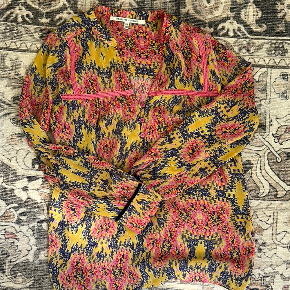 Colorful Patterned Women's Top